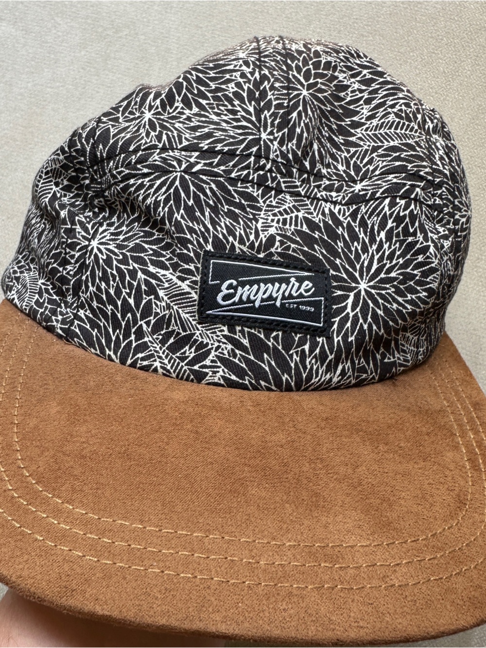 Empyre Black & Brown Floral Five-Panel Cap